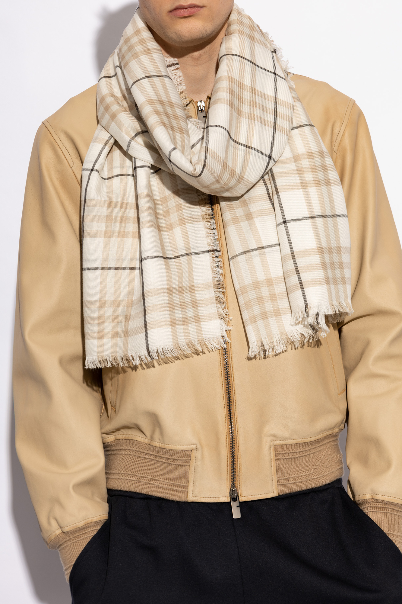 マフラー・ストール Burberry Embroidered cashmere blend scarf (8105925 C2205) Burberry Cashmere scarf | Men's Accessorie | Vitkac